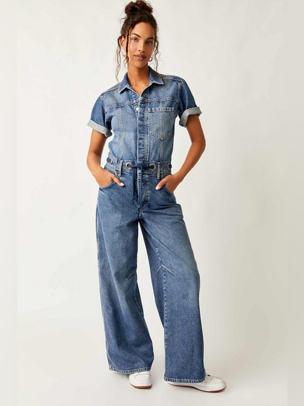 Free People Edison Coveralls Sz Large